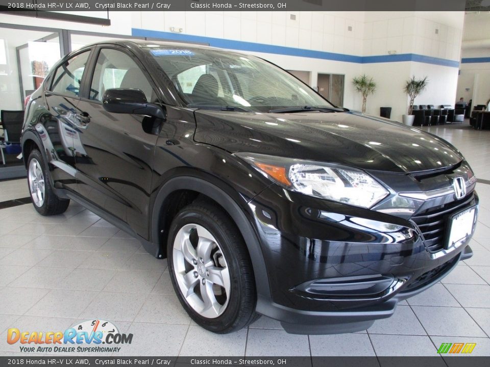 2018 Honda HR-V LX AWD Crystal Black Pearl / Gray Photo #3