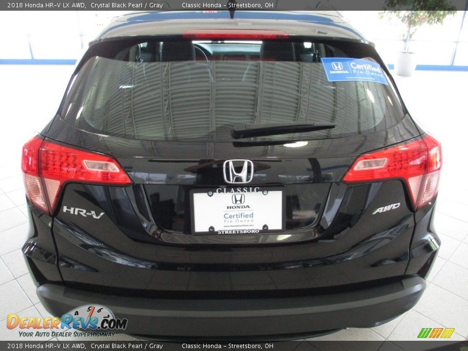 2018 Honda HR-V LX AWD Crystal Black Pearl / Gray Photo #7