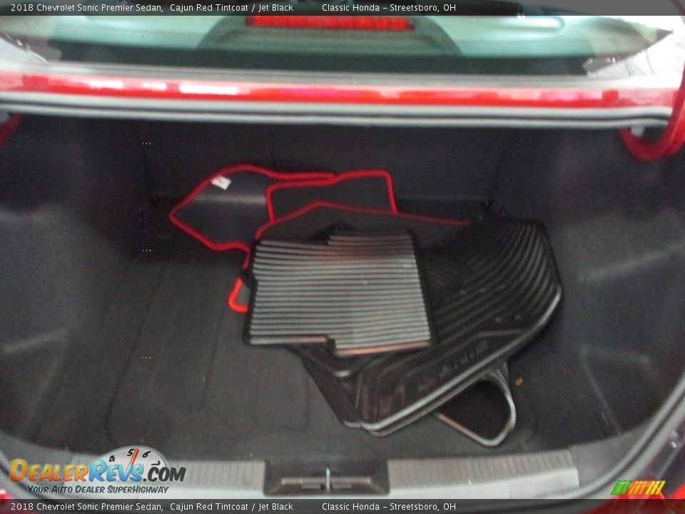 2018 Chevrolet Sonic Premier Sedan Cajun Red Tintcoat / Jet Black Photo #23