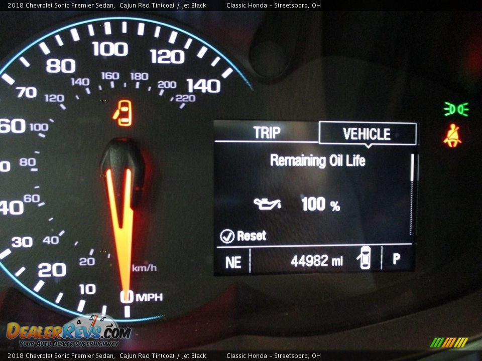 2018 Chevrolet Sonic Premier Sedan Gauges Photo #34