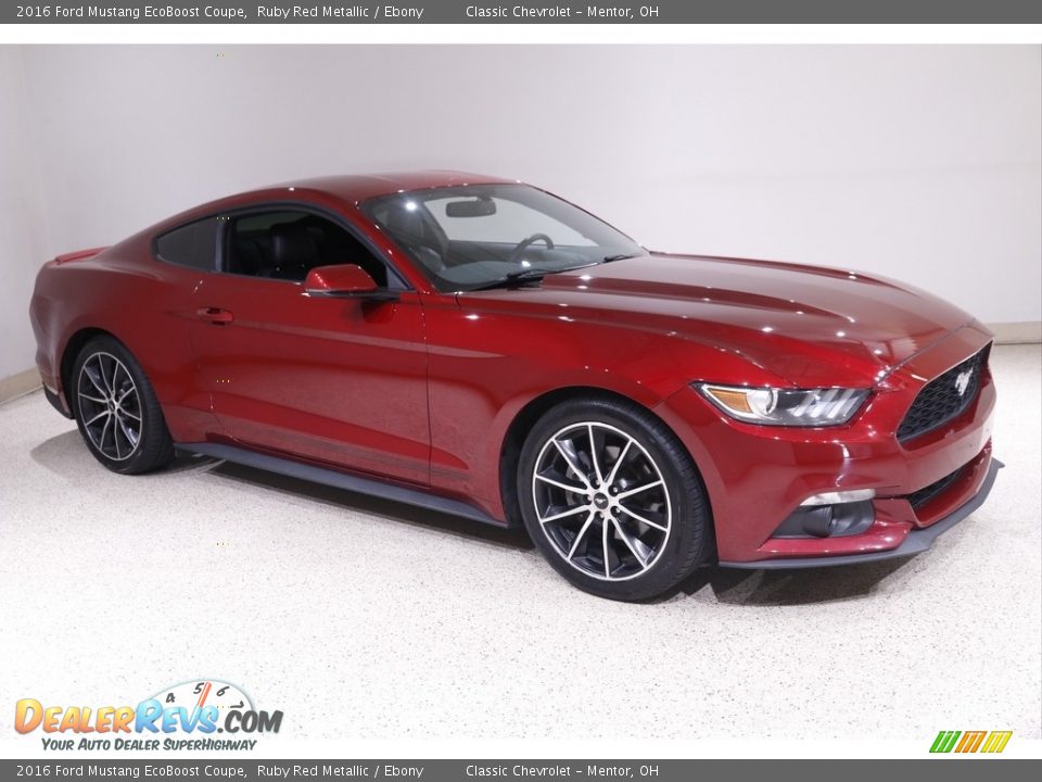 2016 Ford Mustang EcoBoost Coupe Ruby Red Metallic / Ebony Photo #1