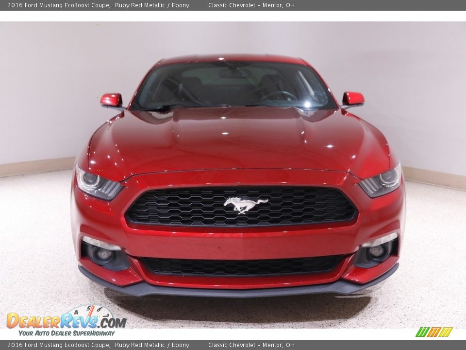 2016 Ford Mustang EcoBoost Coupe Ruby Red Metallic / Ebony Photo #2