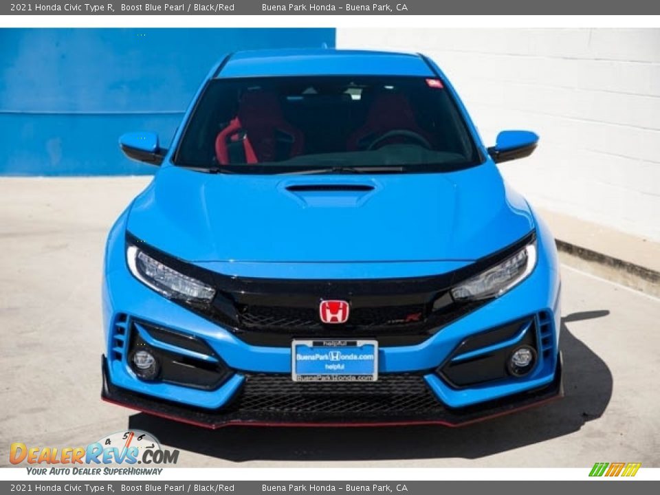 2021 Honda Civic Type R Boost Blue Pearl / Black/Red Photo #3