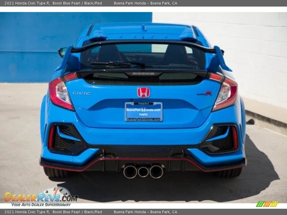 2021 Honda Civic Type R Boost Blue Pearl / Black/Red Photo #5