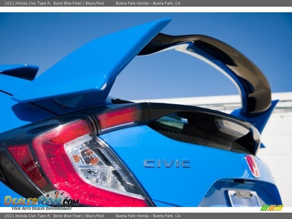 2021 Honda Civic Type R Boost Blue Pearl / Black/Red Photo #8