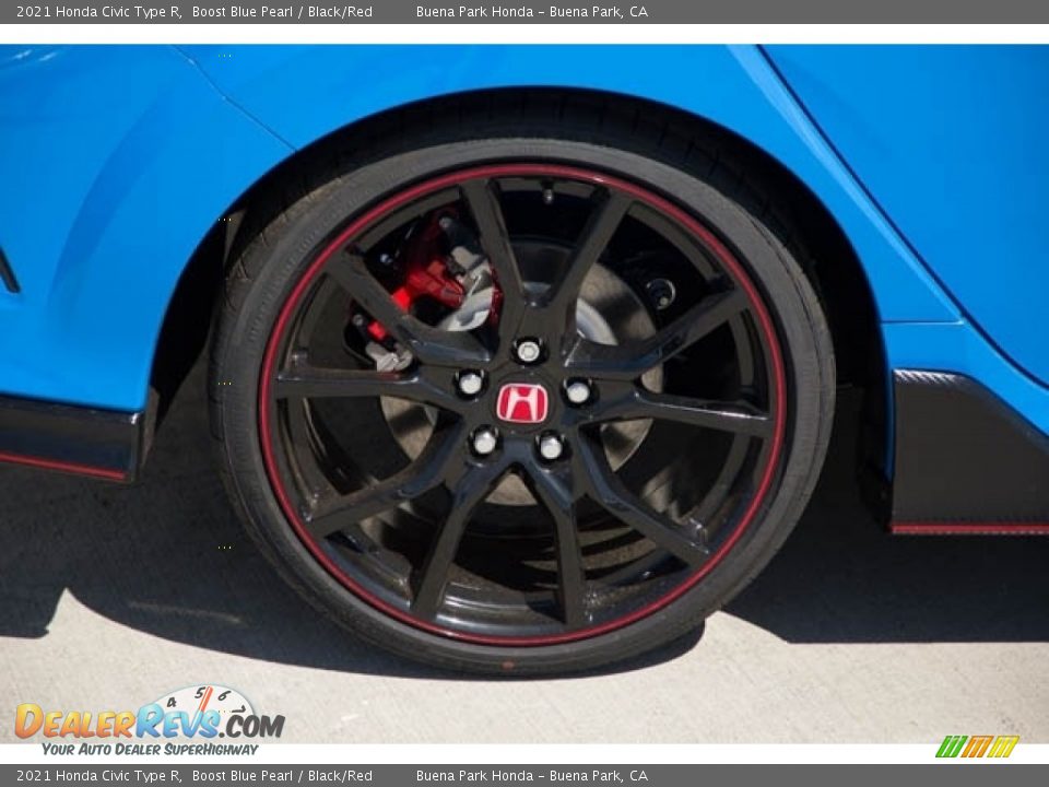 2021 Honda Civic Type R Boost Blue Pearl / Black/Red Photo #11