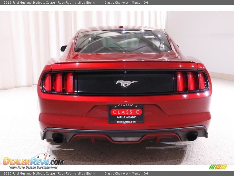 2016 Ford Mustang EcoBoost Coupe Ruby Red Metallic / Ebony Photo #18