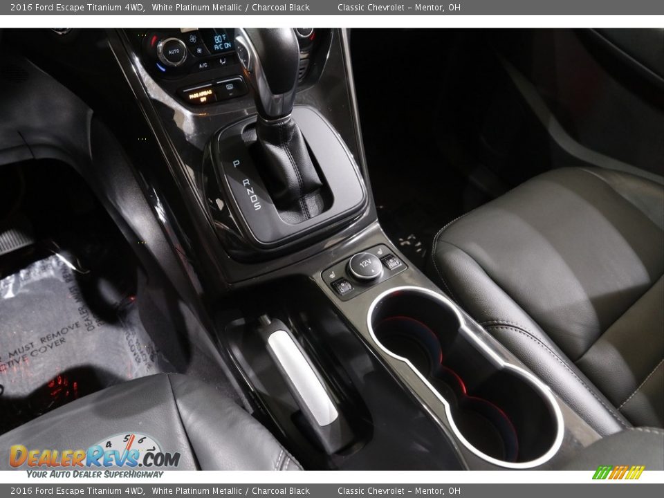 2016 Ford Escape Titanium 4WD White Platinum Metallic / Charcoal Black Photo #13