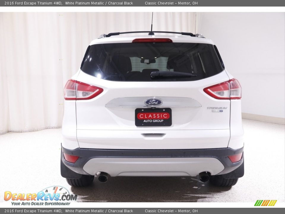 2016 Ford Escape Titanium 4WD White Platinum Metallic / Charcoal Black Photo #18