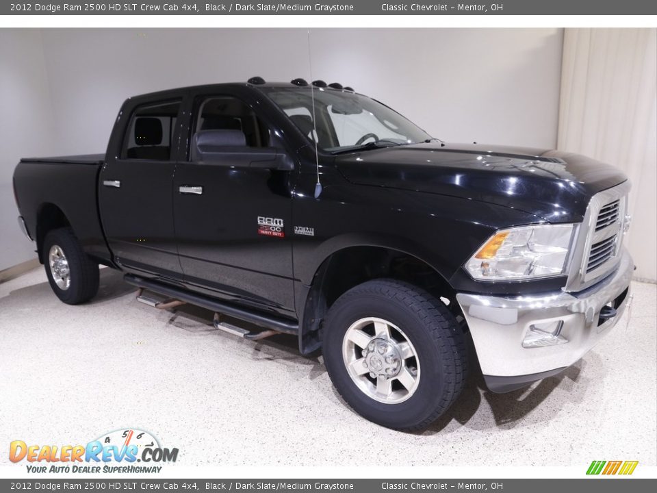 2012 Dodge Ram 2500 HD SLT Crew Cab 4x4 Black / Dark Slate/Medium Graystone Photo #1