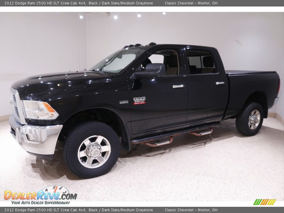 2012 Dodge Ram 2500 HD SLT Crew Cab 4x4 Black / Dark Slate/Medium Graystone Photo #3