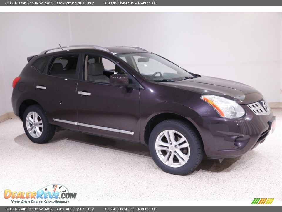 2012 Nissan Rogue SV AWD Black Amethyst / Gray Photo #1
