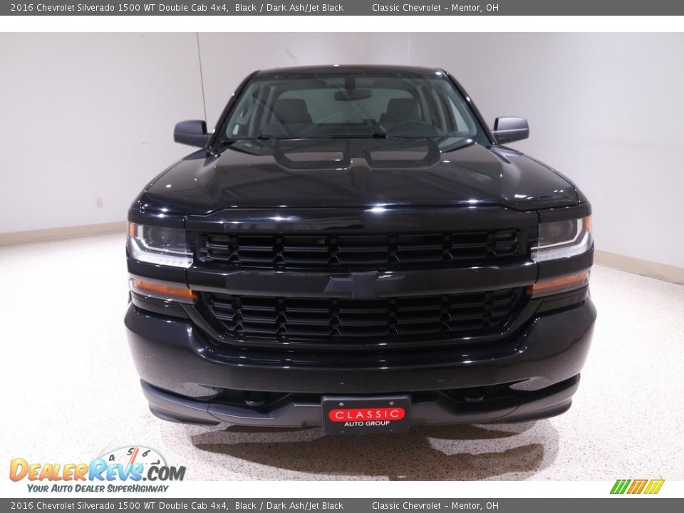 2016 Chevrolet Silverado 1500 WT Double Cab 4x4 Black / Dark Ash/Jet Black Photo #2