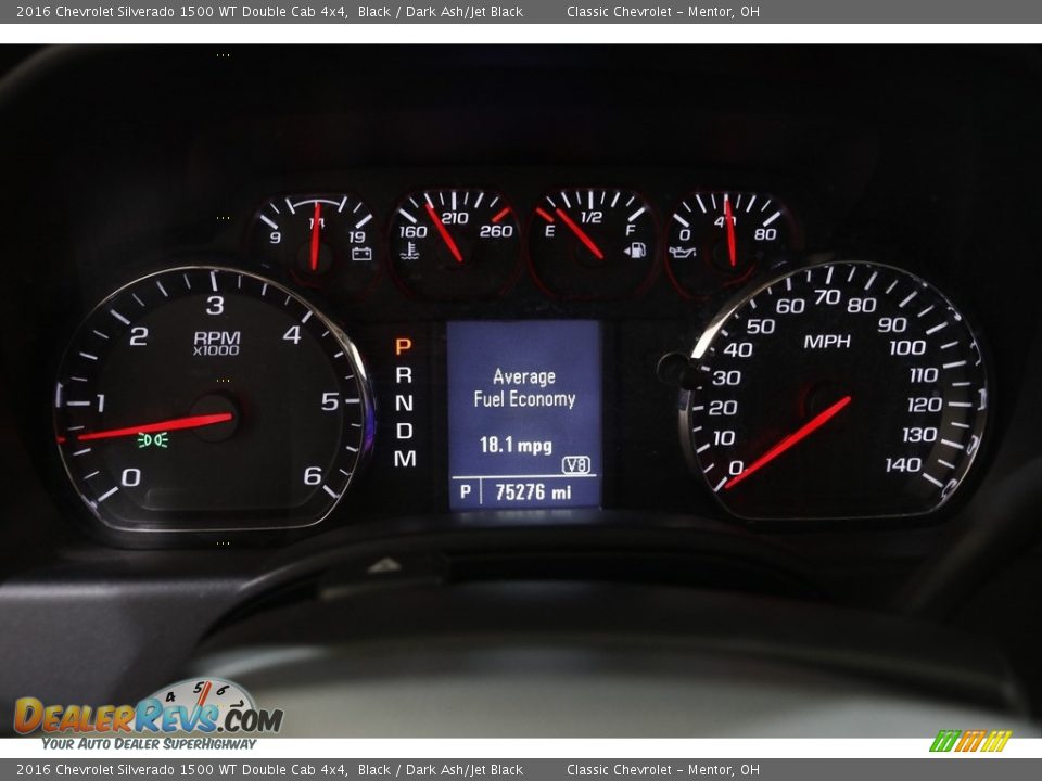 2016 Chevrolet Silverado 1500 WT Double Cab 4x4 Gauges Photo #8