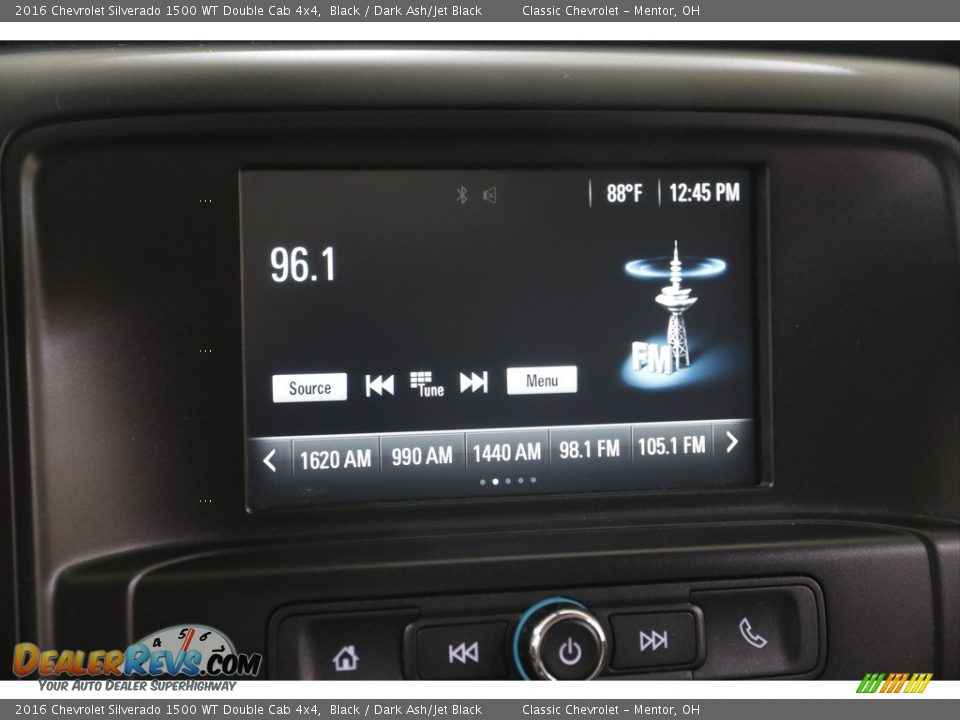 Audio System of 2016 Chevrolet Silverado 1500 WT Double Cab 4x4 Photo #11