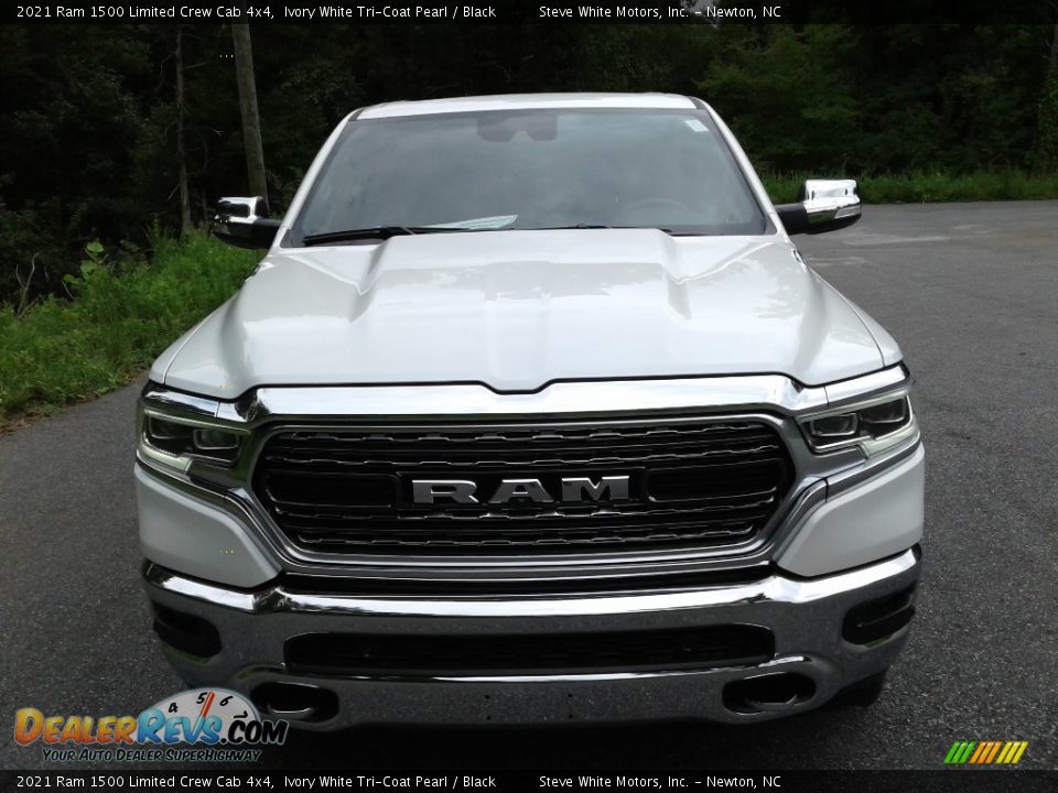2021 Ram 1500 Limited Crew Cab 4x4 Ivory White Tri-Coat Pearl / Black Photo #4