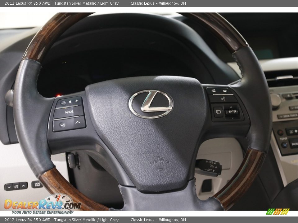 2012 Lexus RX 350 AWD Tungsten Silver Metallic / Light Gray Photo #7