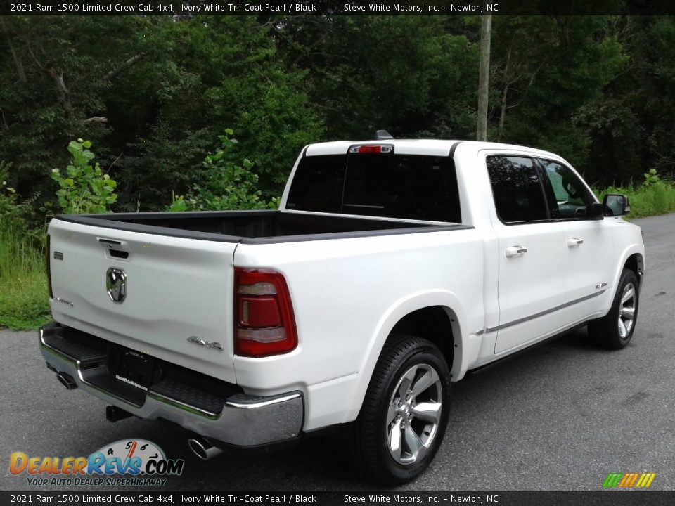 2021 Ram 1500 Limited Crew Cab 4x4 Ivory White Tri-Coat Pearl / Black Photo #7