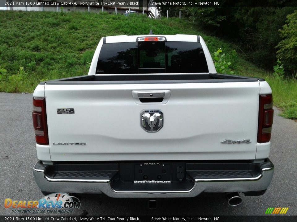 2021 Ram 1500 Limited Crew Cab 4x4 Ivory White Tri-Coat Pearl / Black Photo #8