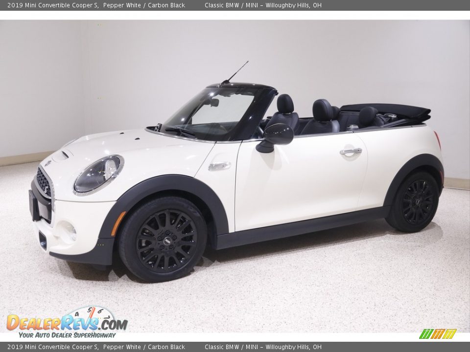 2019 Mini Convertible Cooper S Pepper White / Carbon Black Photo #4