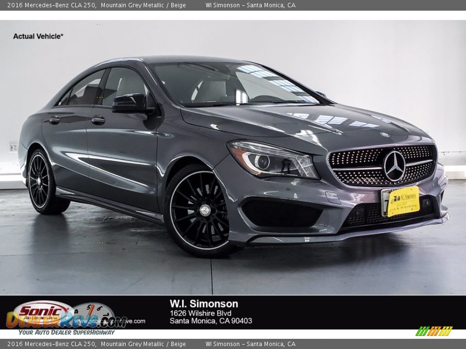 2016 Mercedes-Benz CLA 250 Mountain Grey Metallic / Beige Photo #1