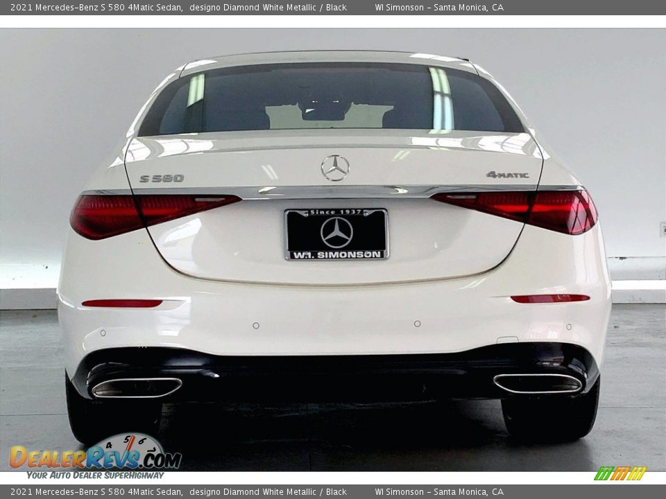 2021 Mercedes-Benz S 580 4Matic Sedan designo Diamond White Metallic / Black Photo #3