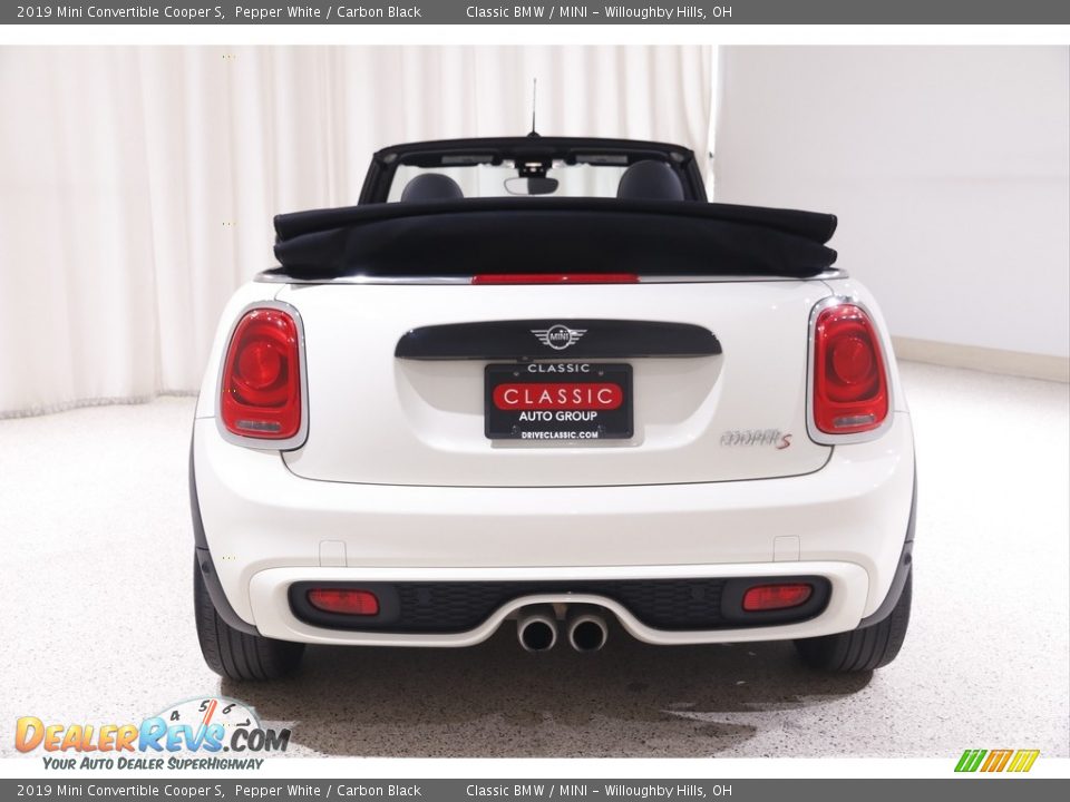 2019 Mini Convertible Cooper S Pepper White / Carbon Black Photo #18