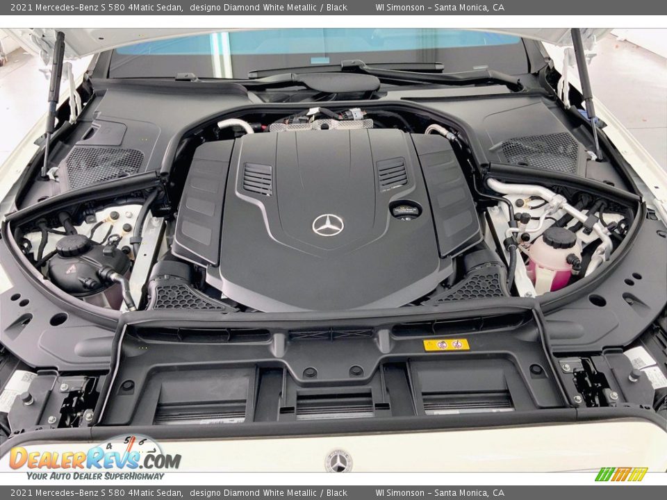 2021 Mercedes-Benz S 580 4Matic Sedan designo Diamond White Metallic / Black Photo #9