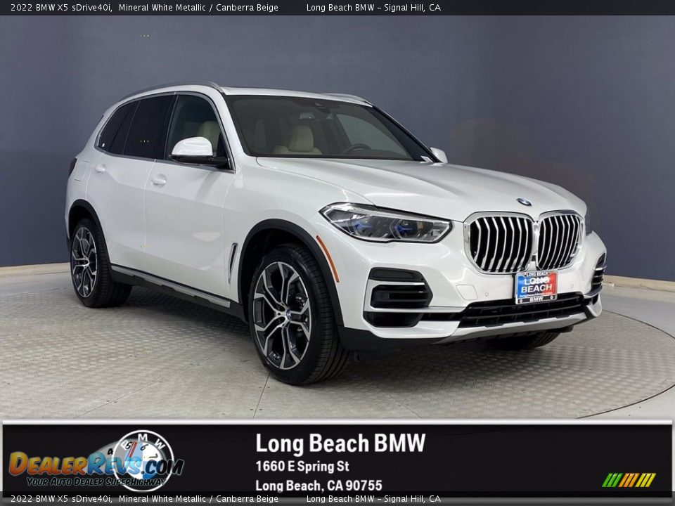 2022 BMW X5 sDrive40i Mineral White Metallic / Canberra Beige Photo #1