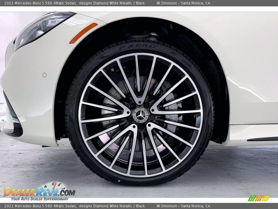 2021 Mercedes-Benz S 580 4Matic Sedan designo Diamond White Metallic / Black Photo #10
