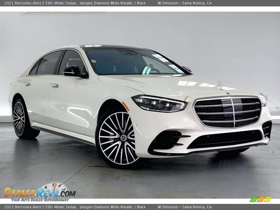 2021 Mercedes-Benz S 580 4Matic Sedan designo Diamond White Metallic / Black Photo #12