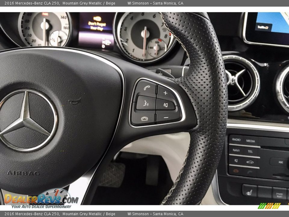2016 Mercedes-Benz CLA 250 Mountain Grey Metallic / Beige Photo #20