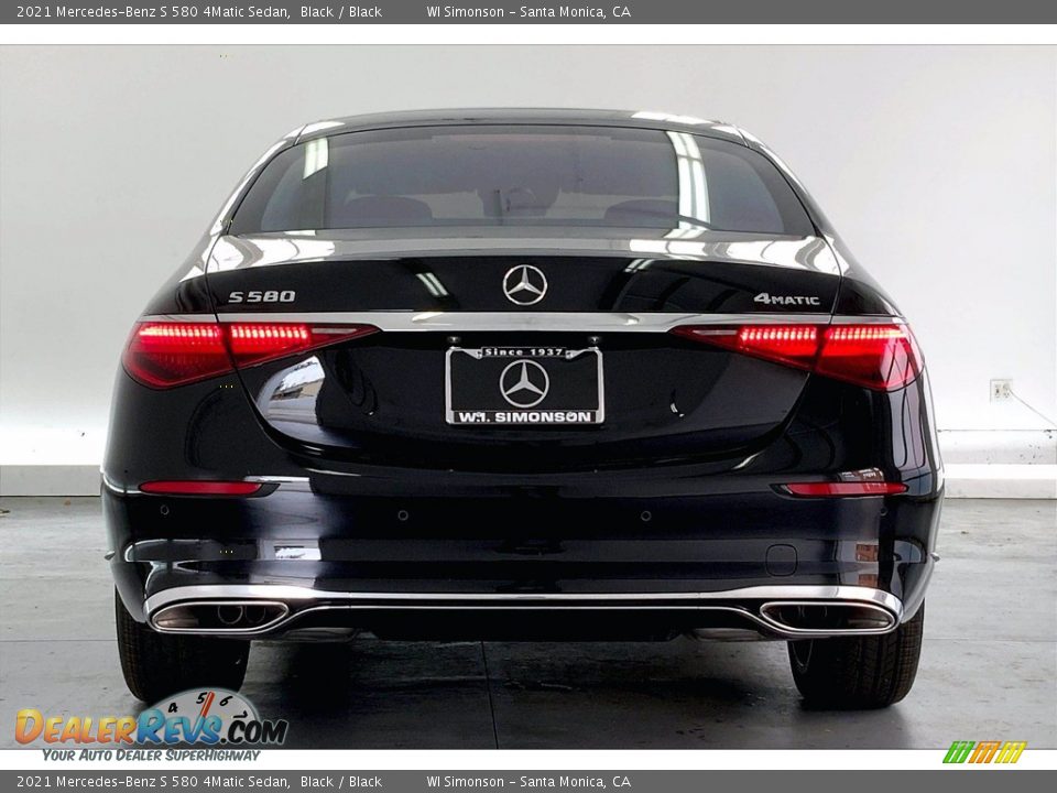 2021 Mercedes-Benz S 580 4Matic Sedan Black / Black Photo #3