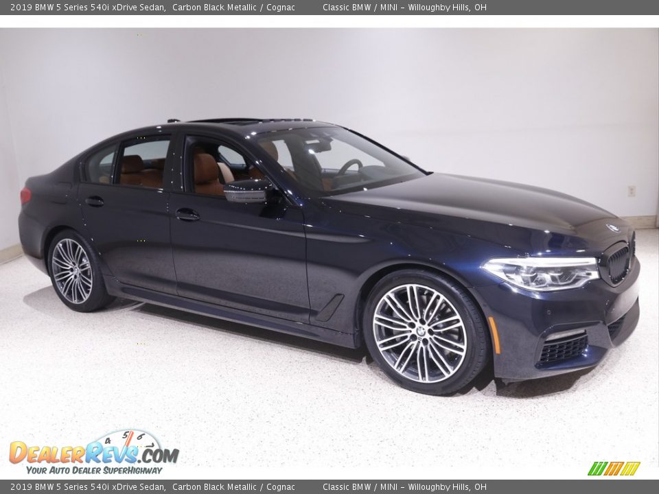 2019 BMW 5 Series 540i xDrive Sedan Carbon Black Metallic / Cognac Photo #1