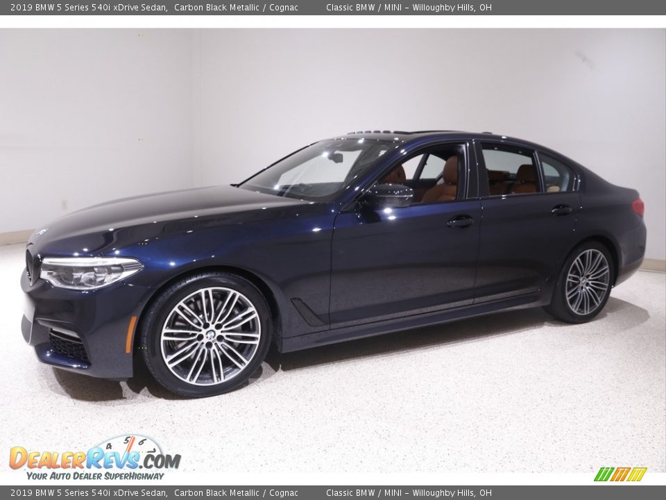 2019 BMW 5 Series 540i xDrive Sedan Carbon Black Metallic / Cognac Photo #3