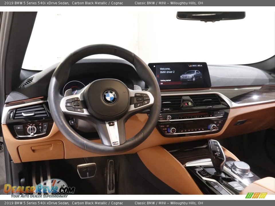 2019 BMW 5 Series 540i xDrive Sedan Carbon Black Metallic / Cognac Photo #6