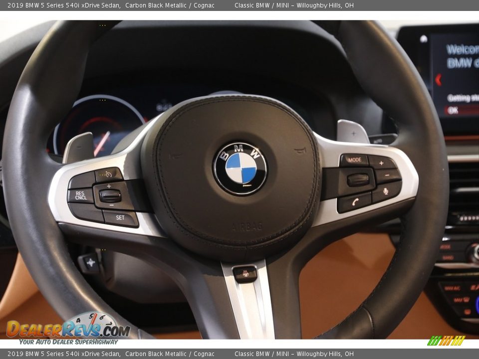 2019 BMW 5 Series 540i xDrive Sedan Carbon Black Metallic / Cognac Photo #7