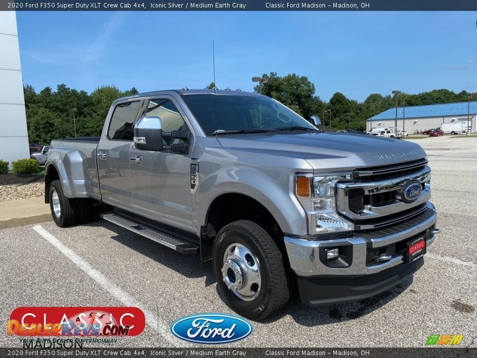 2020 Ford F350 Super Duty XLT Crew Cab 4x4 Iconic Silver / Medium Earth Gray Photo #1