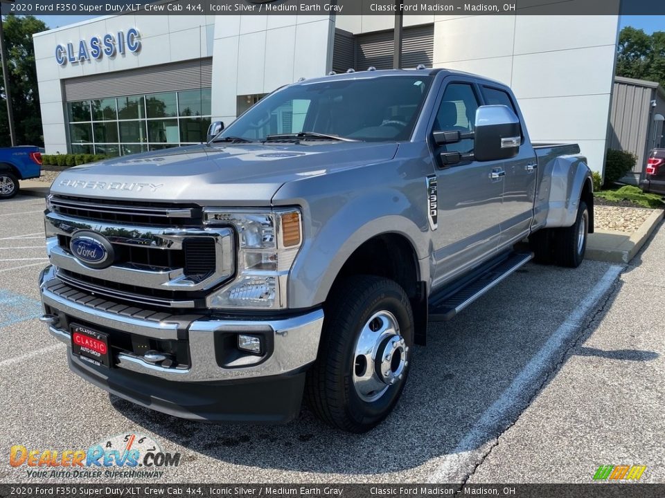 2020 Ford F350 Super Duty XLT Crew Cab 4x4 Iconic Silver / Medium Earth Gray Photo #3