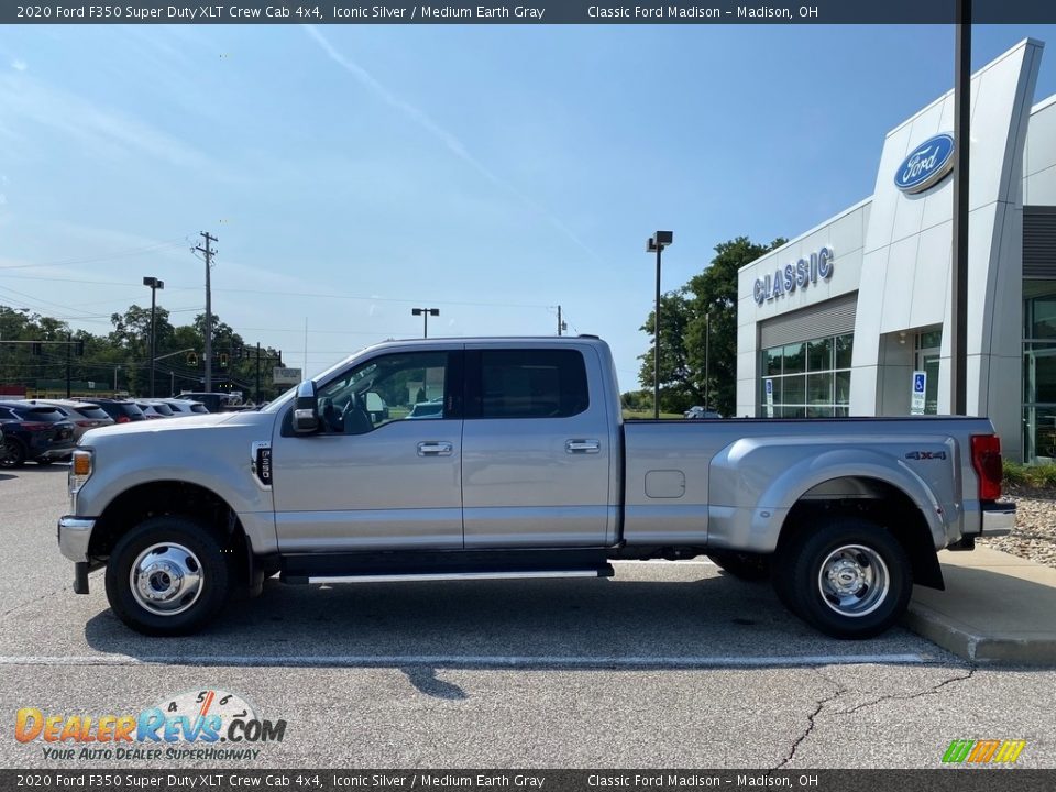 2020 Ford F350 Super Duty XLT Crew Cab 4x4 Iconic Silver / Medium Earth Gray Photo #4