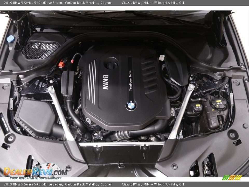 2019 BMW 5 Series 540i xDrive Sedan Carbon Black Metallic / Cognac Photo #22