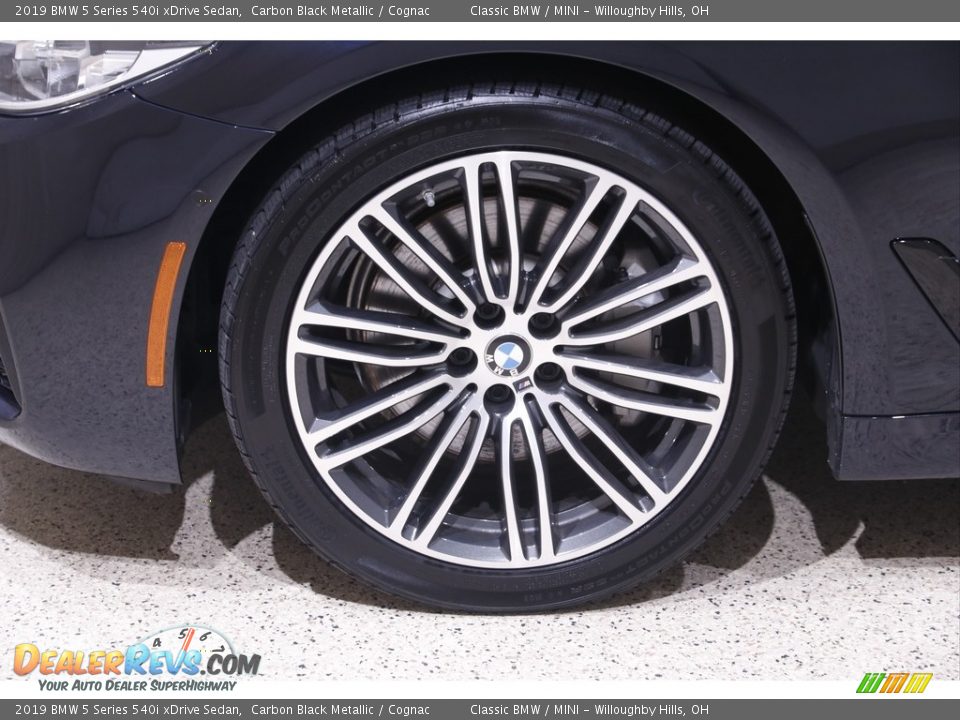 2019 BMW 5 Series 540i xDrive Sedan Carbon Black Metallic / Cognac Photo #23