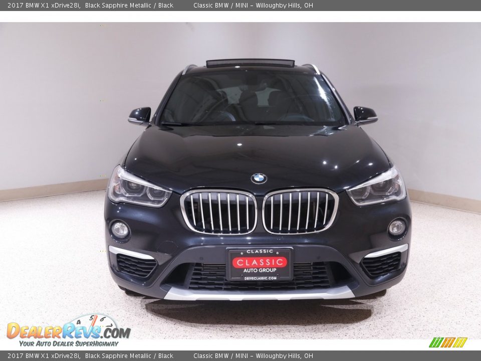 2017 BMW X1 xDrive28i Black Sapphire Metallic / Black Photo #2