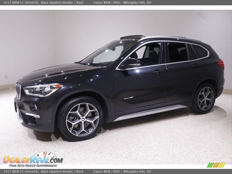 2017 BMW X1 xDrive28i Black Sapphire Metallic / Black Photo #3