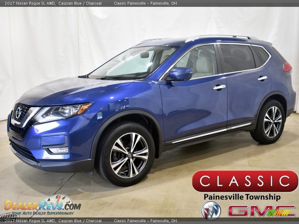 2017 Nissan Rogue SL AWD Caspian Blue / Charcoal Photo #1