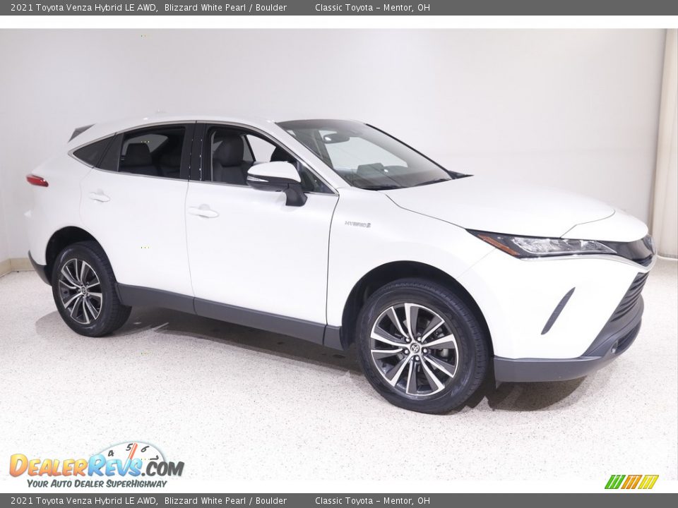 2021 Toyota Venza Hybrid LE AWD Blizzard White Pearl / Boulder Photo #1