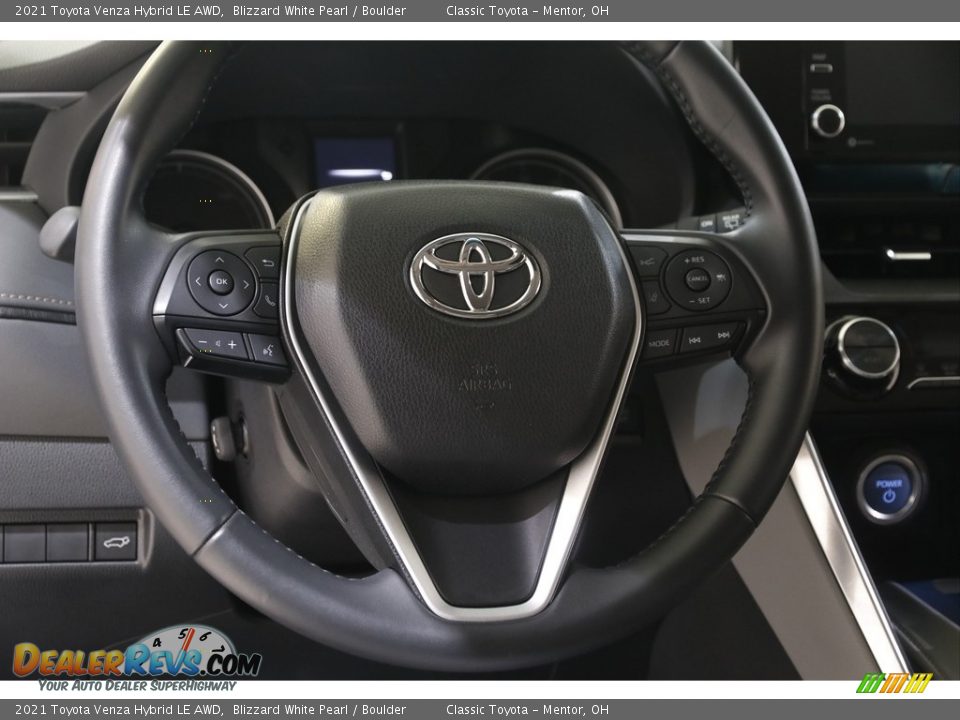 2021 Toyota Venza Hybrid LE AWD Blizzard White Pearl / Boulder Photo #7