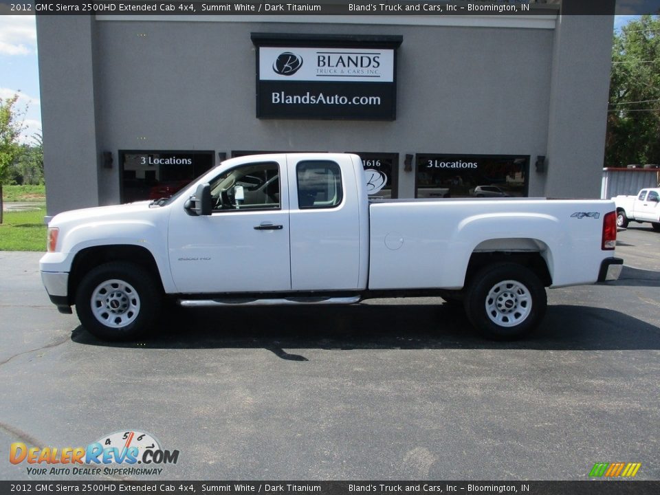 2012 GMC Sierra 2500HD Extended Cab 4x4 Summit White / Dark Titanium Photo #1