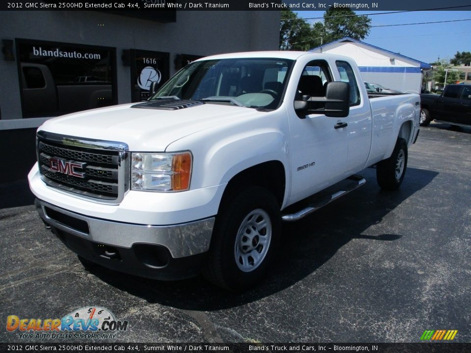 2012 GMC Sierra 2500HD Extended Cab 4x4 Summit White / Dark Titanium Photo #2