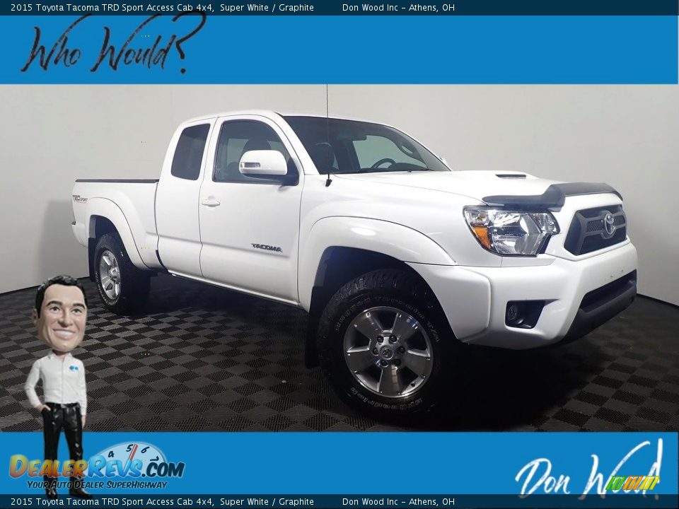 2015 Toyota Tacoma TRD Sport Access Cab 4x4 Super White / Graphite Photo #1